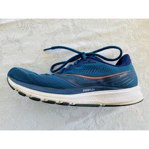 Saucony Ride 14 Form Fit Shoes Women's Blue Athletic Sneakers Lace Up Size 9‎